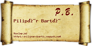 Pilipár Bartó névjegykártya